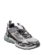 OFF WHITE SNEAKERS BE RIGHT IN MESH E PELLE COLORE GRIGIO E NERO