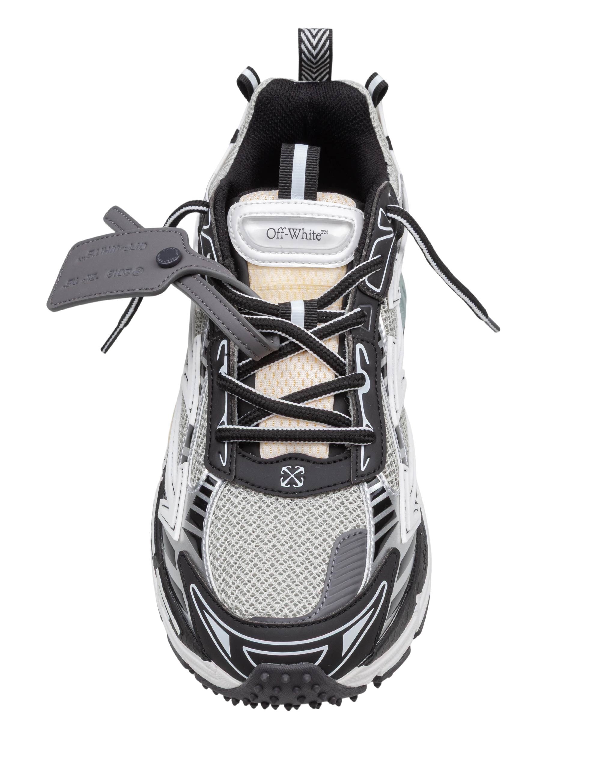 OFF WHITE SNEAKERS BE RIGHT IN MESH E PELLE COLORE GRIGIO E NERO