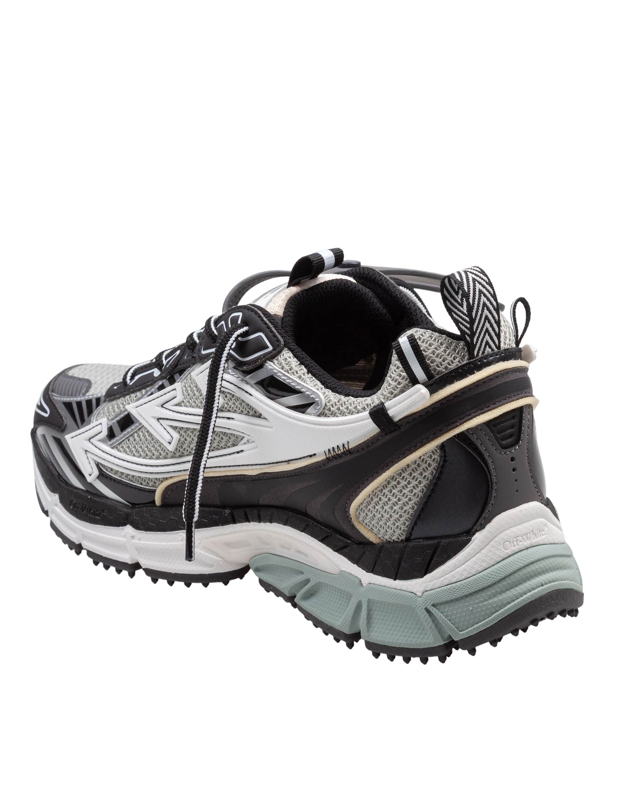 OFF WHITE SNEAKERS BE RIGHT IN MESH E PELLE COLORE GRIGIO E NERO