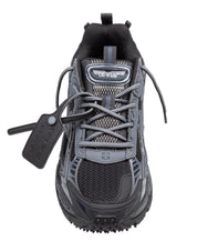 OFF WHITE BE RIGHT MESH AND LEATHER SNEAKERS IN BLACK