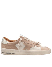 GOLDEN SNEAKERS GOOSE STARDAN IN PELLE COLORE BEIGE E BIANCO SPORCO