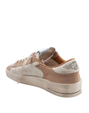 GOLDEN SNEAKERS GOOSE STARDAN IN PELLE COLORE BEIGE E BIANCO SPORCO