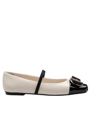 FERRAGAMO BALLERINA NEW VARA IN NAPPA BICOLORE