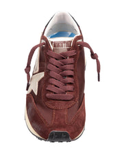 GOLDEN GOOSE SNEAKERS RUNNING MARATHON IN SATIN E SUEDE COLORE MARRONE
