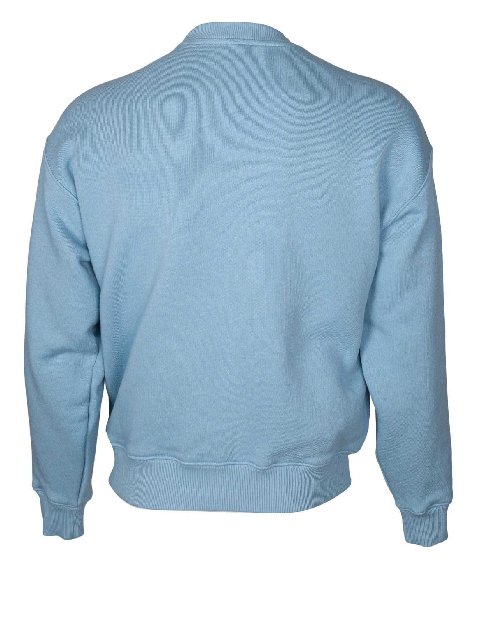 AUTRY COTTON SWEATSHIRT WITH LOGO, LIGHT BLUE