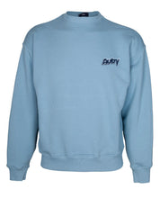 AUTRY COTTON SWEATSHIRT WITH LOGO, LIGHT BLUE