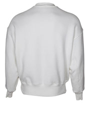 AUTRY FELPA IN COTONE CON LOGO RICAMATO COLORE BIANCO