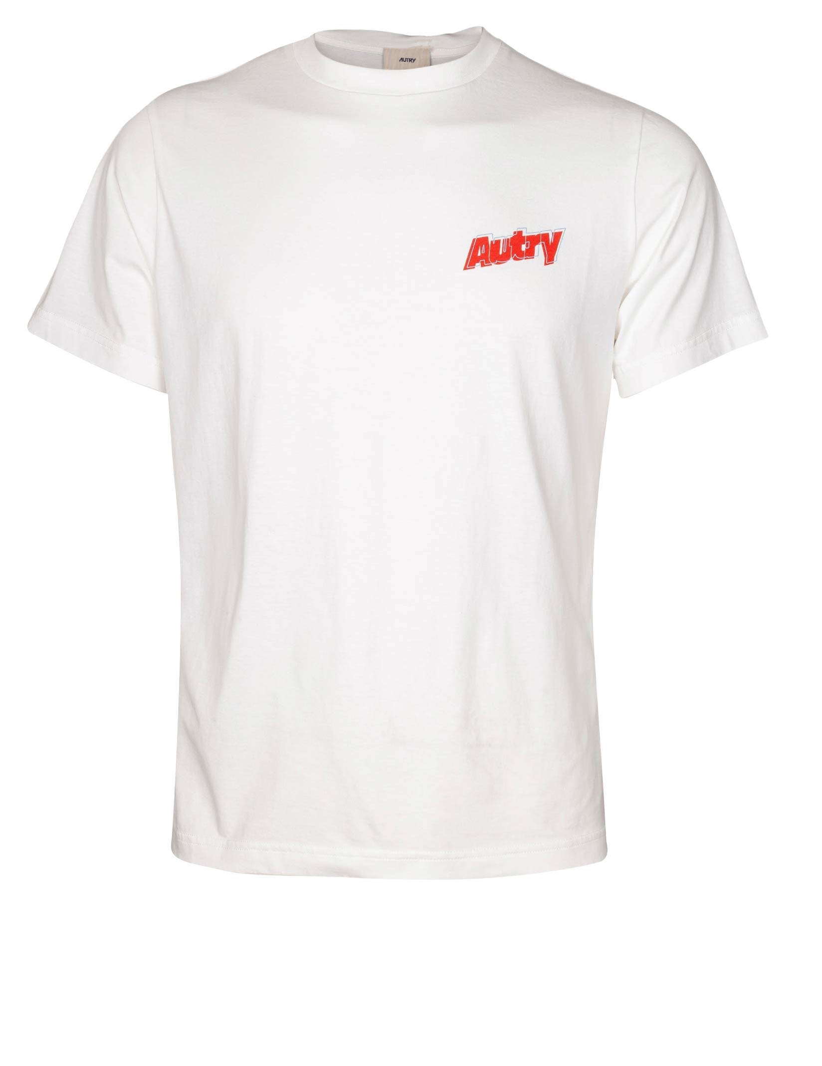AUTRY T-SHIRT IN COTONE BIANCA CON LOGO LATERALE