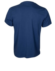 AUTRY T-SHIRT IN COTONE BLU CON LOGO LATERALE