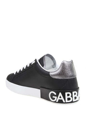 DOLCE & GABBANA SNEAKERS PORTOFINO IN PELLE COLORE NERO