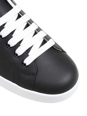 DOLCE & GABBANA SNEAKERS PORTOFINO IN PELLE COLORE NERO