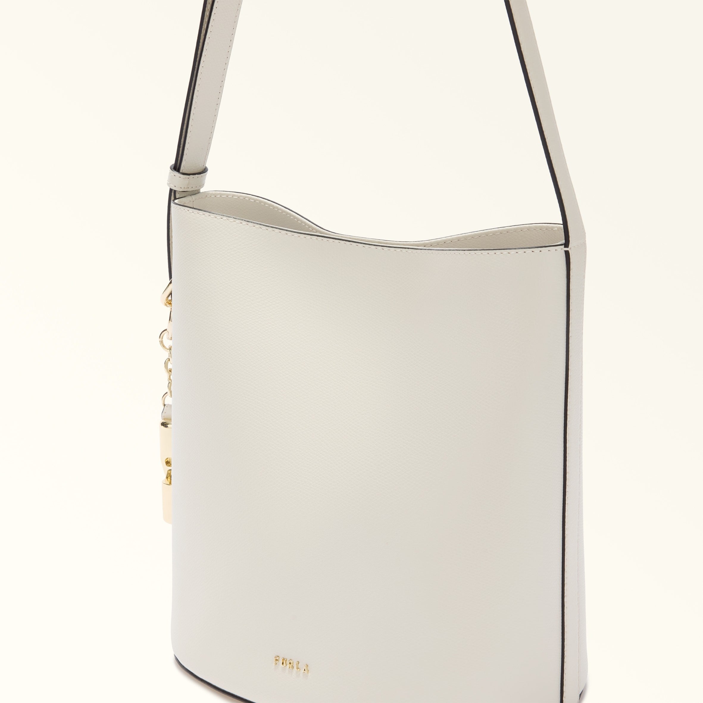 FURLA BORSA SECCHIELLO ROXIE S IN PELLE COLORE PANNA