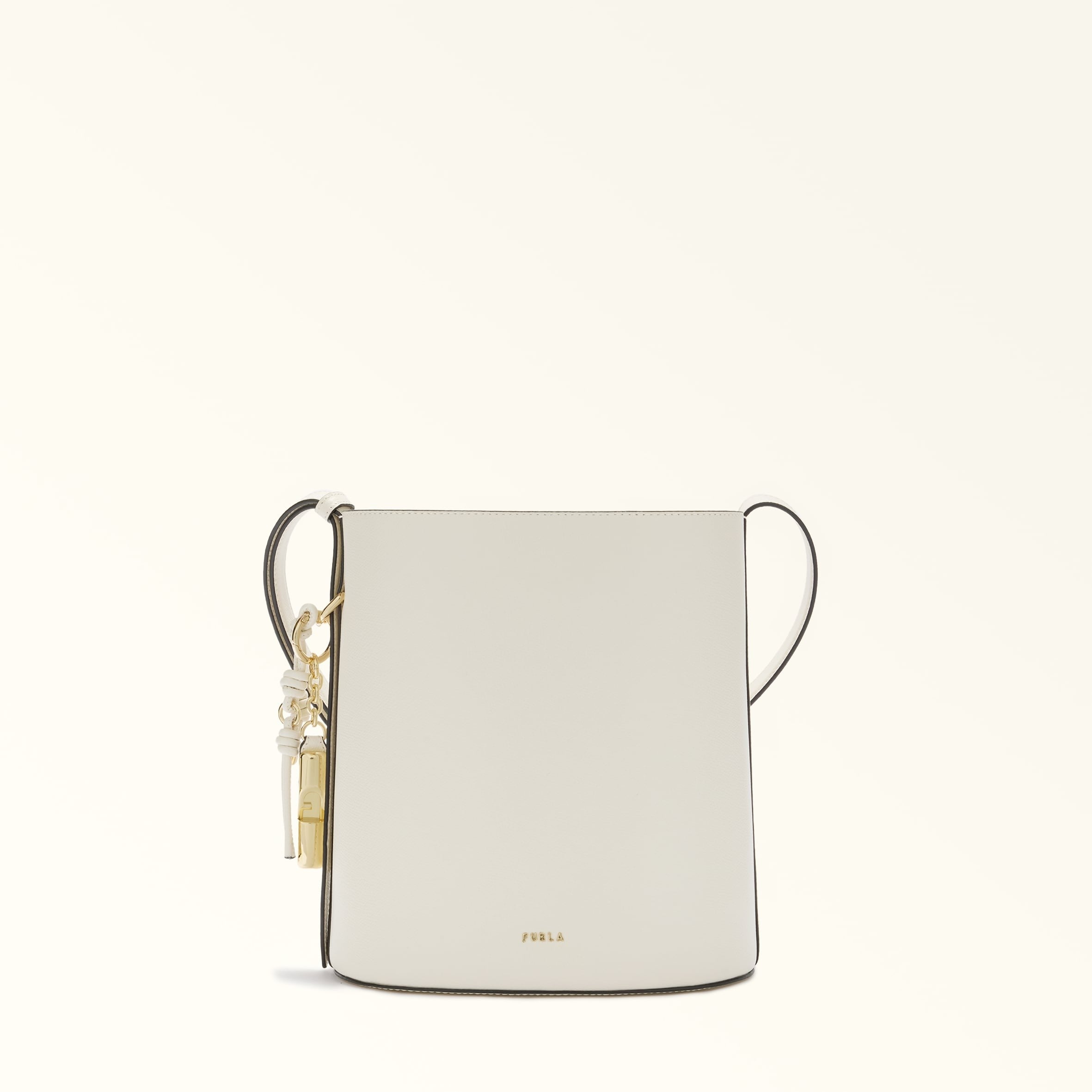 FURLA BORSA SECCHIELLO ROXIE S IN PELLE COLORE PANNA