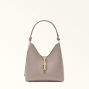 FURLA HOBO BAG GOCCIA S IN LINEN COLOR LEATHER