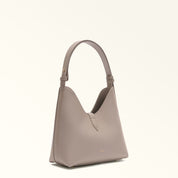 FURLA HOBO BAG GOCCIA S IN LINEN COLOR LEATHER