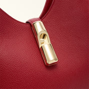 FURLA RED LEATHER HOBO GOCCIA S BAG