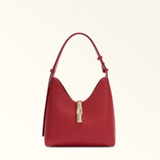 FURLA RED LEATHER HOBO GOCCIA S BAG