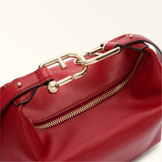 FURLA TONIE MINI HOBO BAG IN RED LEATHER