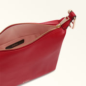 FURLA TONIE MINI HOBO BAG IN RED LEATHER