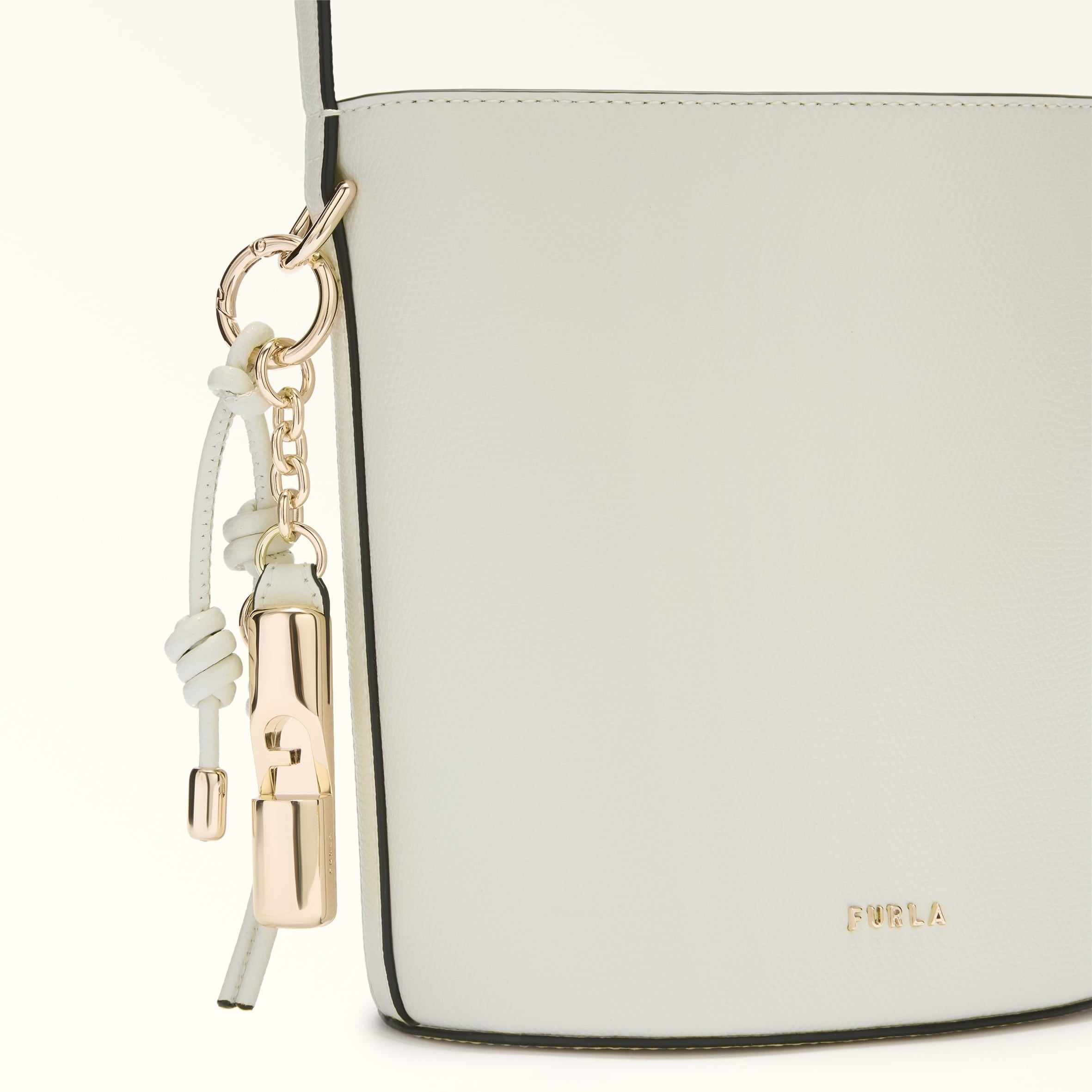 FURLA SECCHIELLO ROXIE MINI I PELLE COLORE PANNA