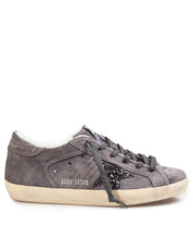 GOLDEN GOOSE SNEAKERS SUPER STAR IN CAMOSCIO COLORE GRIGIO
