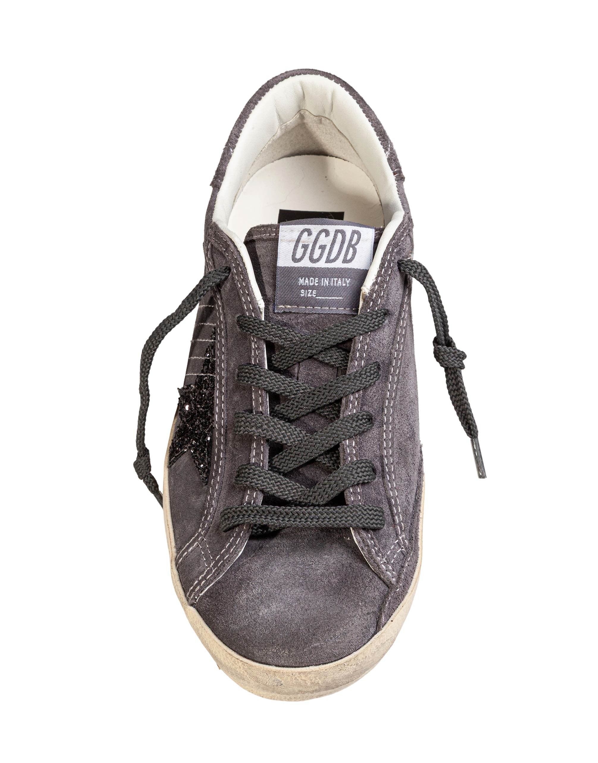 GOLDEN GOOSE SNEAKERS SUPER STAR IN CAMOSCIO COLORE GRIGIO