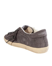 GOLDEN GOOSE SNEAKERS SUPER STAR IN CAMOSCIO COLORE GRIGIO