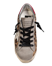 GOLDEN GOOSE SUPER STAR LEOPARD-PRINT PONYSKIN SNEAKERS