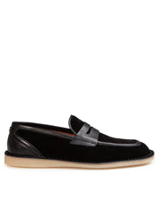 DOLCE & GABBANA SPLIT CALFSKIN SLIPPER, BLACK