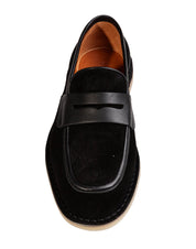 DOLCE & GABBANA SPLIT CALFSKIN SLIPPER, BLACK