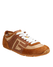 BALMAIN SNEAKERS RACER 45 IN SUEDE COLORE BEIGE