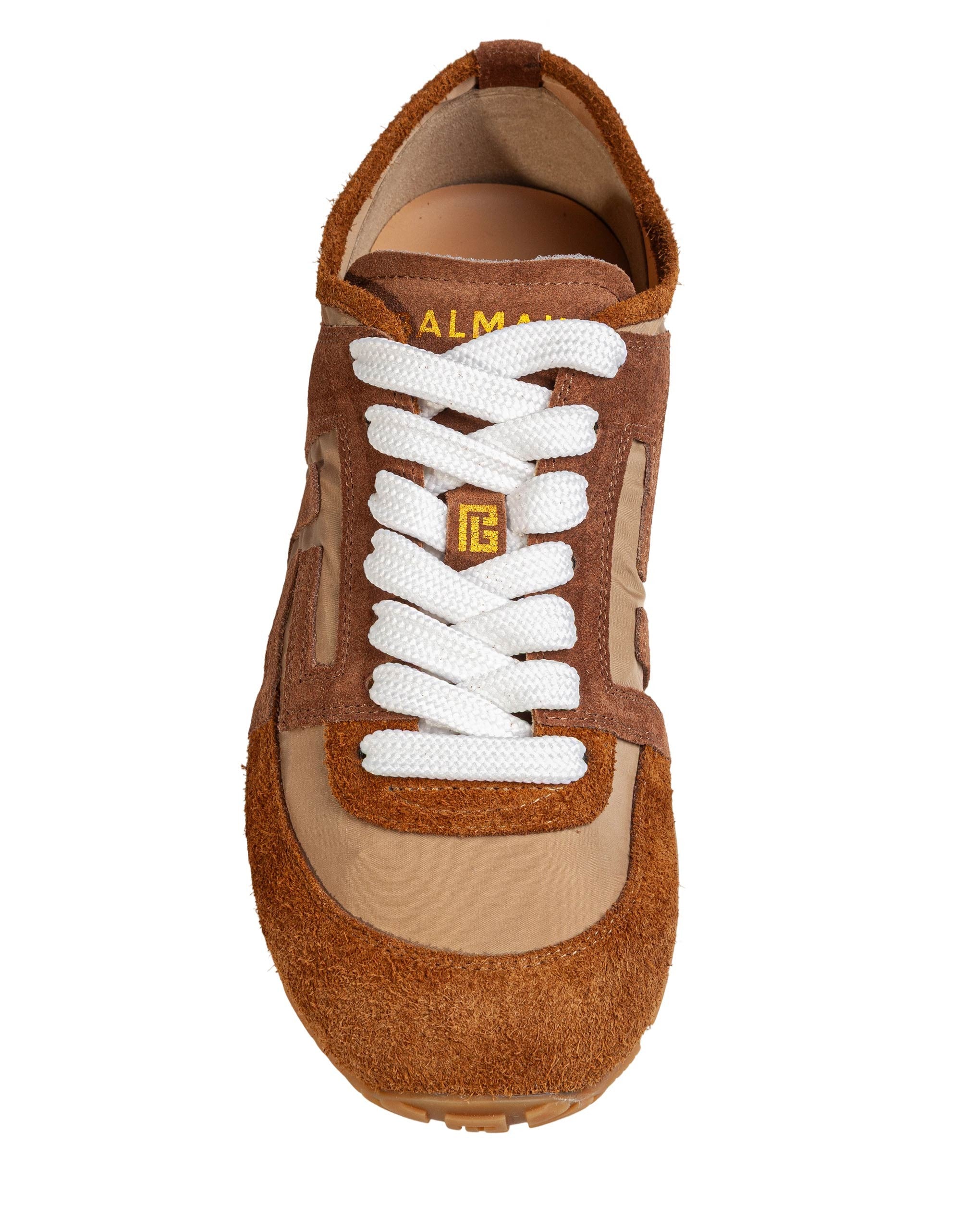 BALMAIN SNEAKERS RACER 45 IN SUEDE COLORE BEIGE