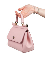 DOLCE & GABBANA BORSA SICILY PICCOLA IN PELLE COLORE ROSA CARNE