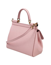 DOLCE & GABBANA BORSA SICILY PICCOLA IN PELLE COLORE ROSA CARNE