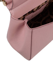 DOLCE & GABBANA BORSA SICILY PICCOLA IN PELLE COLORE ROSA CARNE