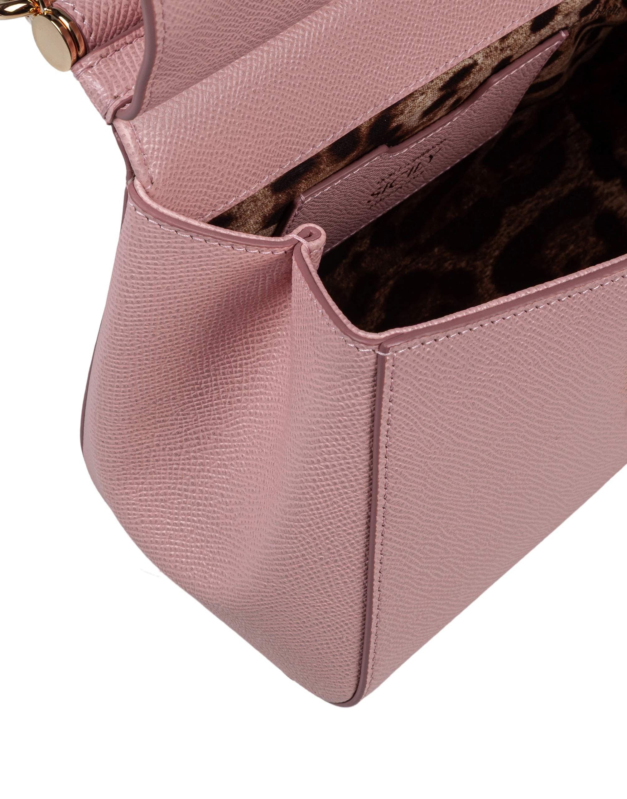 DOLCE & GABBANA BORSA SICILY PICCOLA IN PELLE COLORE ROSA CARNE