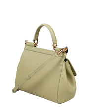 DOLCE & GABBANA SMALL SICILY BAG IN SAGE GREEN LEATHER