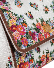 DOLCE & GABBANA BORSA SICILY PICCOLA IN PELLE E TESSUTO RICAMATO