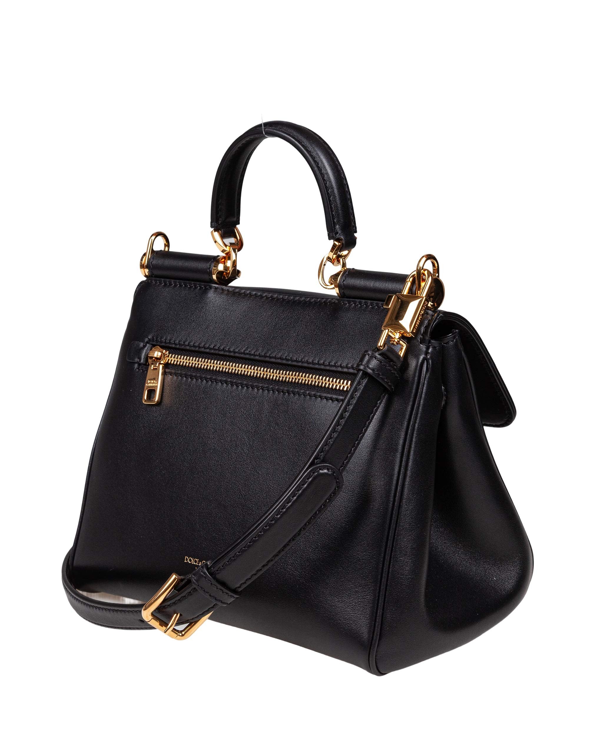 DOLCE & GABBANA BORSA A MANO MY SICILY IN PELLE COLORE NERO