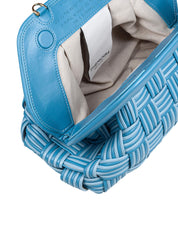 THEMOIRè BIOS WOVEN FAUX LEATHER HANDBAG, NIAGARA COLOR
