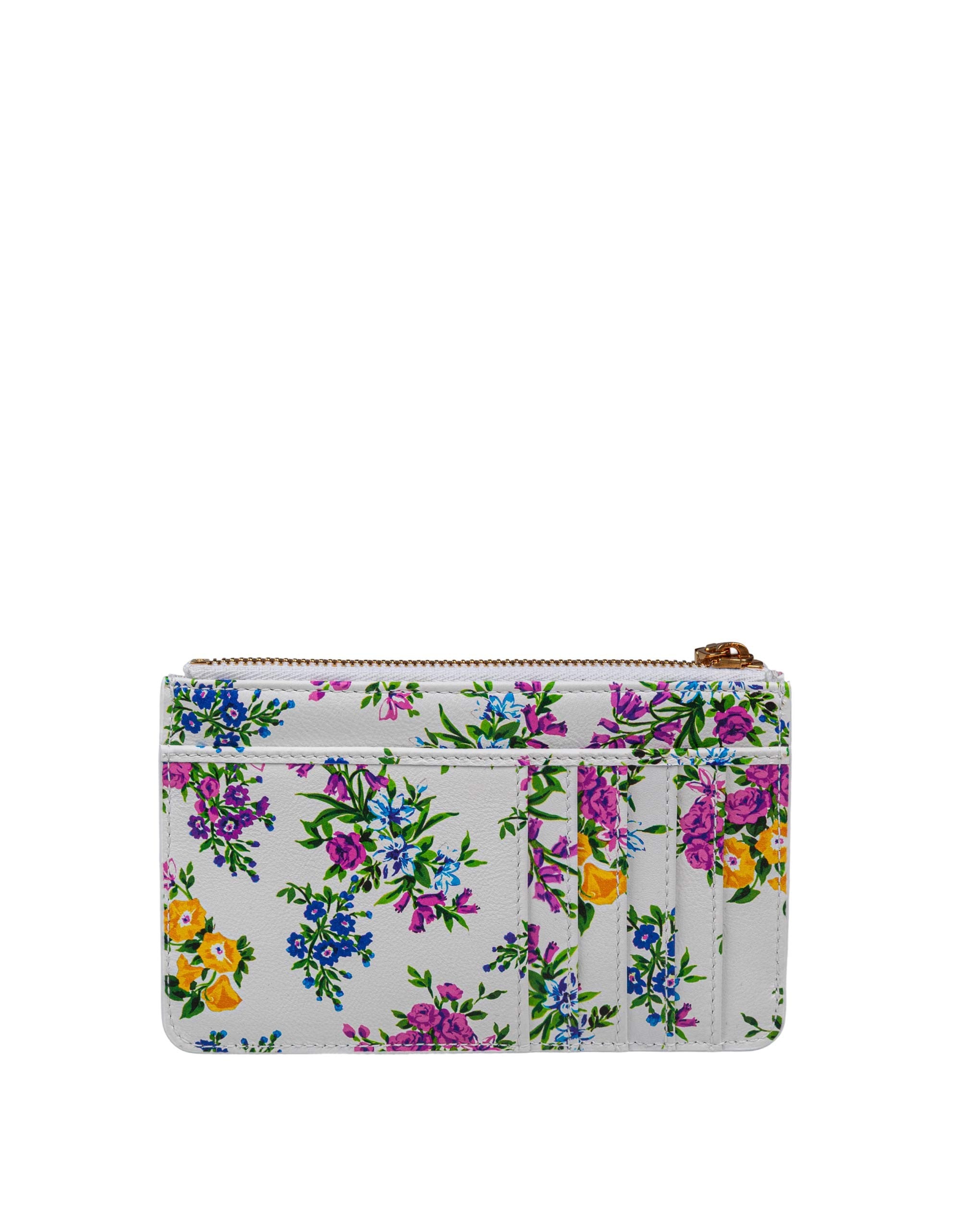 DOLCE & GABBANA PORTACARTE IN PELLE DAUPHINE FANTASIA FIORI