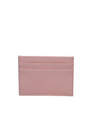 DOLCE & GABBANA PORTACARTE DI CREDITO IN PELLE CON LOGO COLORE ROSA CARNE