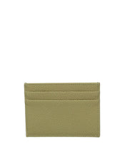 DOLCE & GABBANA PORTACARTE DI CREDITO IN PELLE CON LOGO COLORE VERDE SALVIA