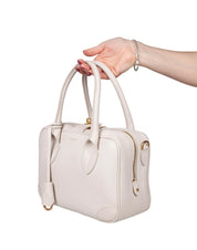 GOLDEN GOOSE BORSA BAULETTO VITA IN PELLE COLORE BURRO