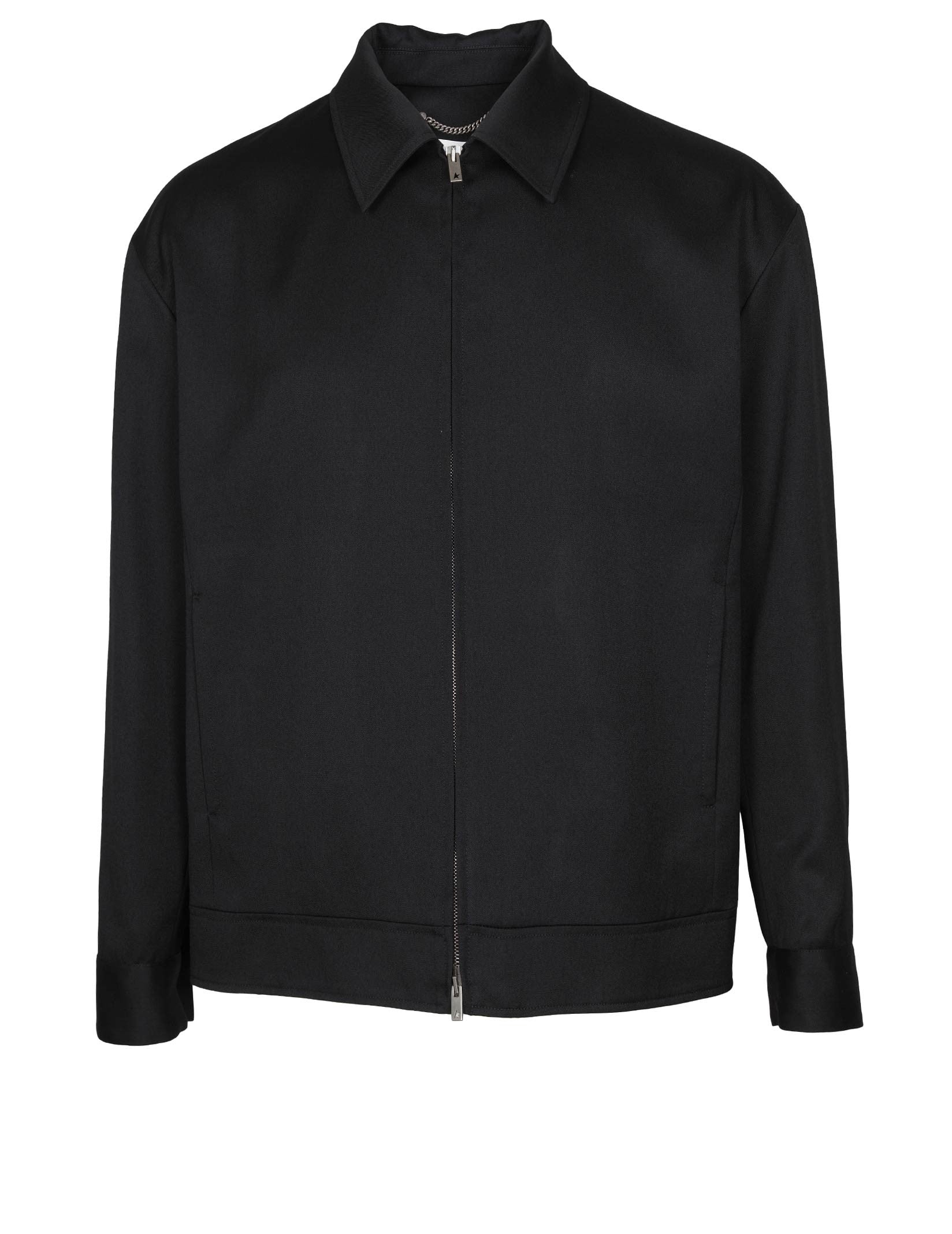 GOLDEN GOOSE FABRIC SHIRT JACKET, BLACK
