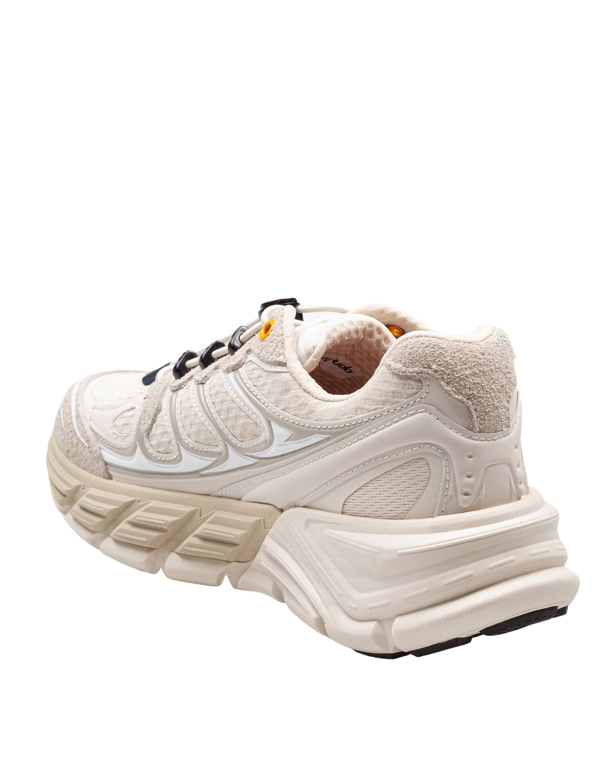 BARRACUDA ROUND-ONE SNEAKERS IN FABRIC AND SUEDE, ICE