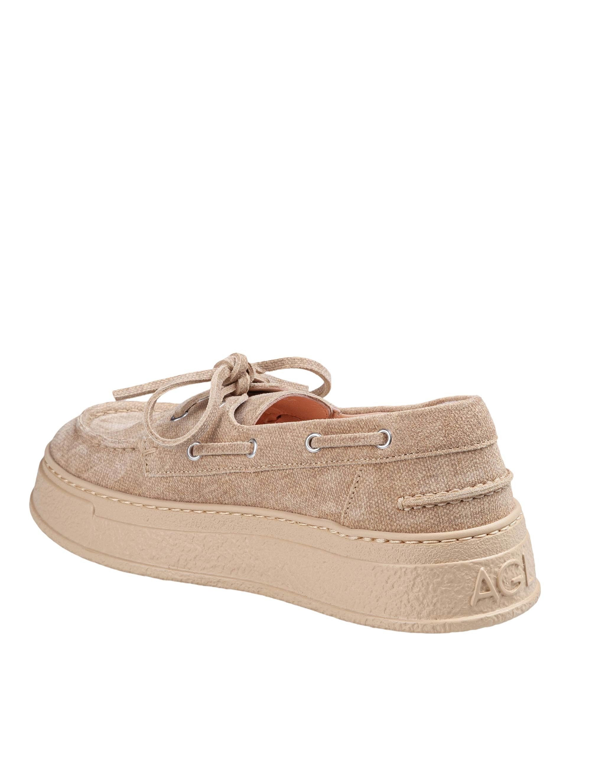 AGL GIULY SUEDE MOCCASIN, BEIGE