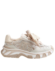 DOLCE & GABBANA COUNTRY LACE SNEAKER IN CREAM COLOR