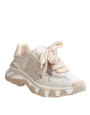 DOLCE & GABBANA COUNTRY LACE SNEAKER IN CREAM COLOR