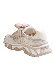 DOLCE & GABBANA COUNTRY LACE SNEAKER IN CREAM COLOR